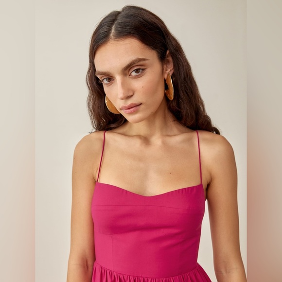 Reformation Vinny Dress Rhubarb - Picture 6 of 7